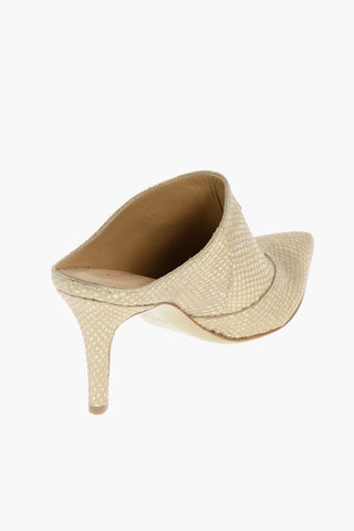 9cm reptile leather mules