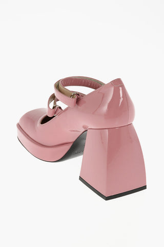 9.5cm patent leather Chunky Heel BULLA BABIES Pumps
