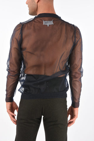 MM10 patch pockets sheer cardigan