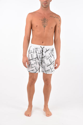 printed CARRY OVER - RUE ST.GUILL. swim shorts
