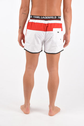 logoed waist band swim shorts