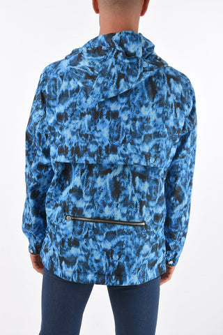 Front Zipped Hooded Nylon Windbreaker