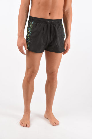 swim shorts with side print