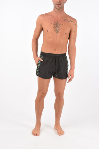 swim shorts with side print
