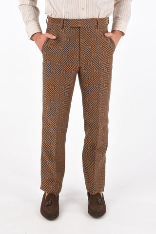 Monogram Cotton and Silk Pants