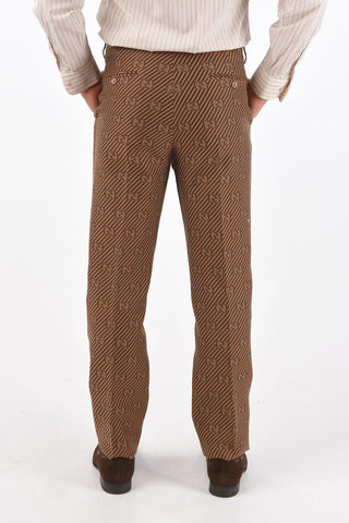 Monogram Cotton and Silk Pants