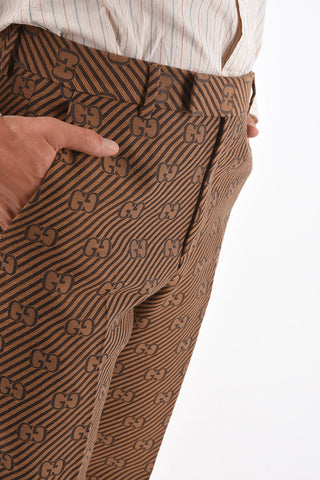 Monogram Cotton and Silk Pants