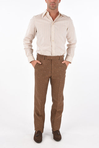 Monogram Cotton and Silk Pants