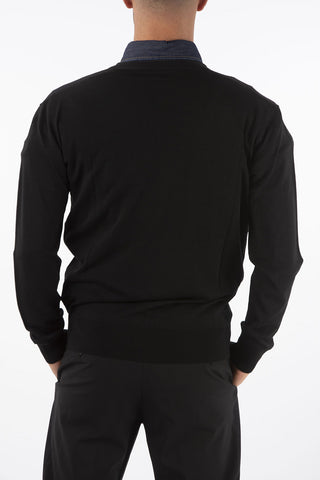 cardigan scollo a V in Lana