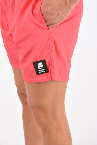drawstring waist swim shorts
