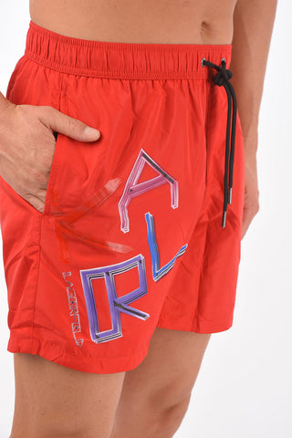 printed logo NEON KARL swim shorts