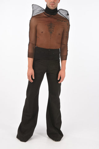 MM10 turtleneck sheer top