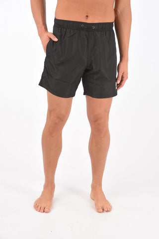 drawstring waist swim shorts