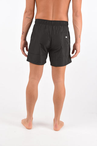 drawstring waist swim shorts