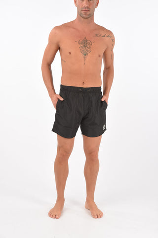drawstring waist swim shorts