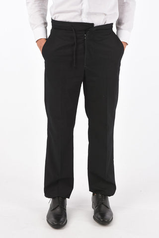 MM14 virgin wool and cotton no hem trousers