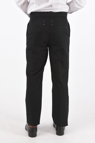 MM14 virgin wool and cotton no hem trousers