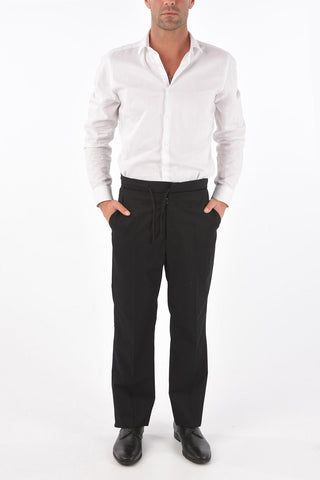 MM14 virgin wool and cotton no hem trousers
