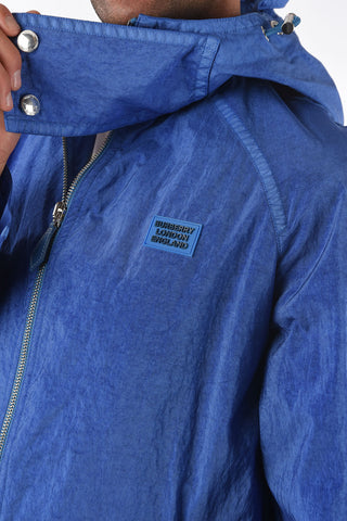Giacca a Vento in Nylon con Zip Frontale
