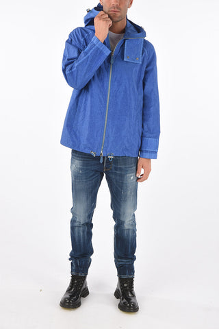 Giacca a Vento in Nylon con Zip Frontale