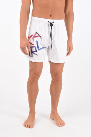 printed logo NEON KARL swim shorts