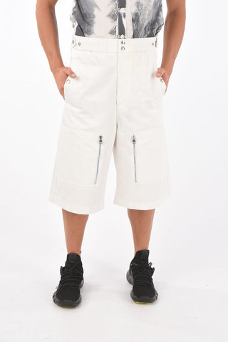 Elastic Waistband Cotton Cargo Pants