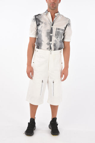 Elastic Waistband Cotton Cargo Pants
