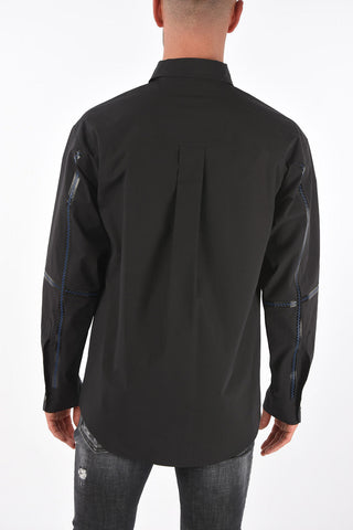 camicia collo italiano con stampa