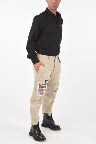 skipper fit pants with logo patch