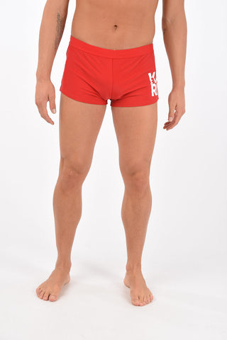 basic trunk swimsuit with print