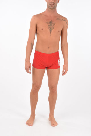 basic trunk swimsuit with print