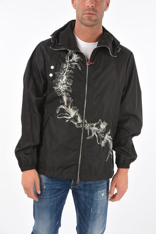 Floral Printed Nylon Windbreaker
