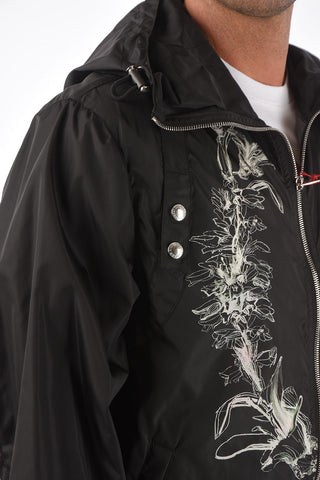 Floral Printed Nylon Windbreaker