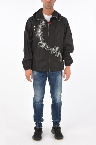 Floral Printed Nylon Windbreaker