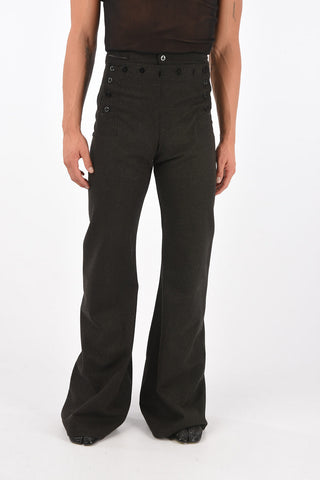 MM14 pantaloni in lana vergine boot cut