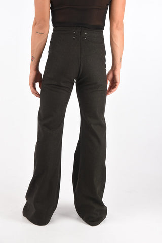 MM14 pantaloni in lana vergine boot cut
