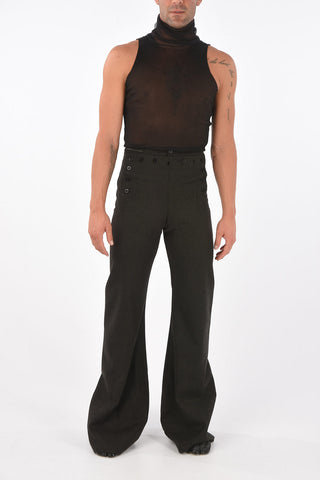 MM14 pantaloni in lana vergine boot cut