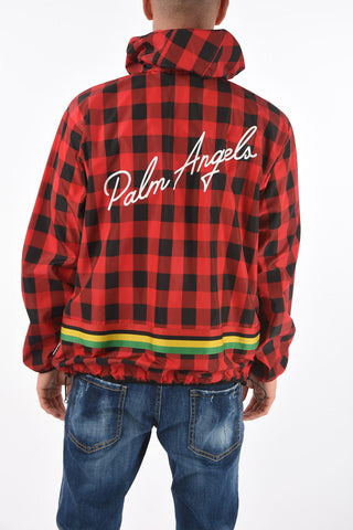 Hooded Gingham Windbreaker