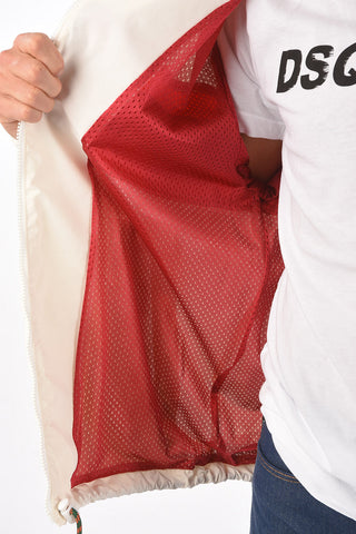Removable Hood Contrasting Band Windbreaker