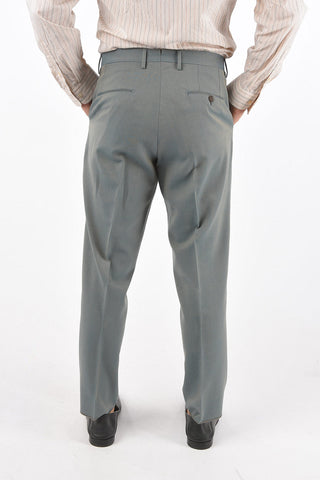 Single-pleated 5 Pocket Twill Wool Blend Pants