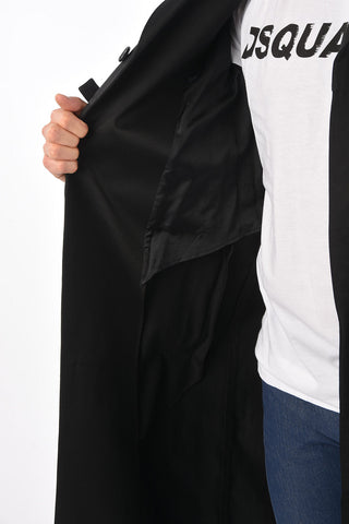 Trench Monopetto in Cotone con Cintura