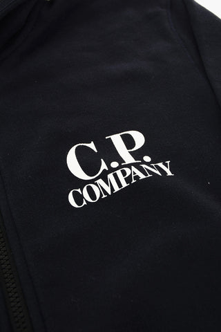hooded goggles sweatshirt with zip closure