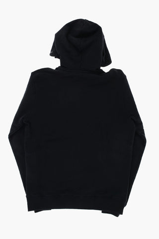 hooded goggles sweatshirt with zip closure