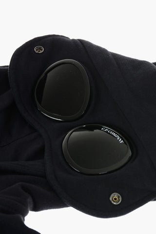 hooded goggles sweatshirt with zip closure