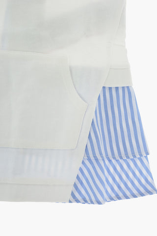 EMPORIO crew-neck dress with striped details and maxi patch pocket