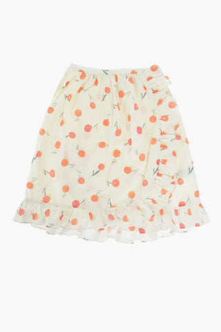 Cherries patterned wrap skirt