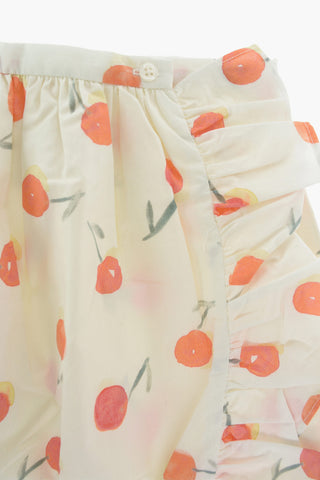 Cherries patterned wrap skirt