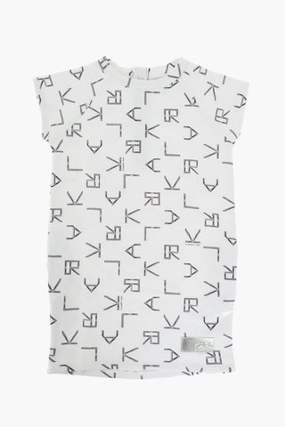 all over logo crew-neck dress