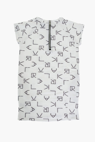 all over logo crew-neck dress