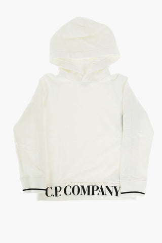 logo printed sweatshirt with hood